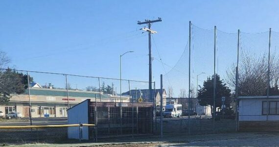 The low spots on the baseball field at Windjammer Park allow water to pool. (Photo provided)