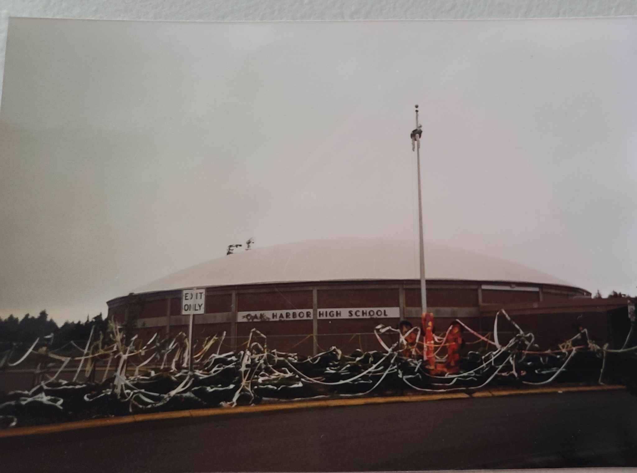 Oak Harbor’s class of ‘88 hung a dummy named George at the top of the flagpole, toilet papered the school’s hallways and trees, and only allowed seniors to enter the parking lot. (Photo provided by Brenda Stadtlander)