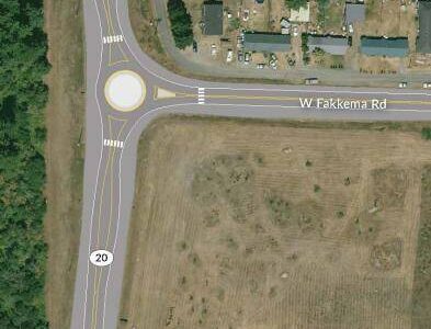 Rendering provided
The Department of Transportation has entered its pre-construction phase for a roundabout on Highway 20 and West Fakkema Road.