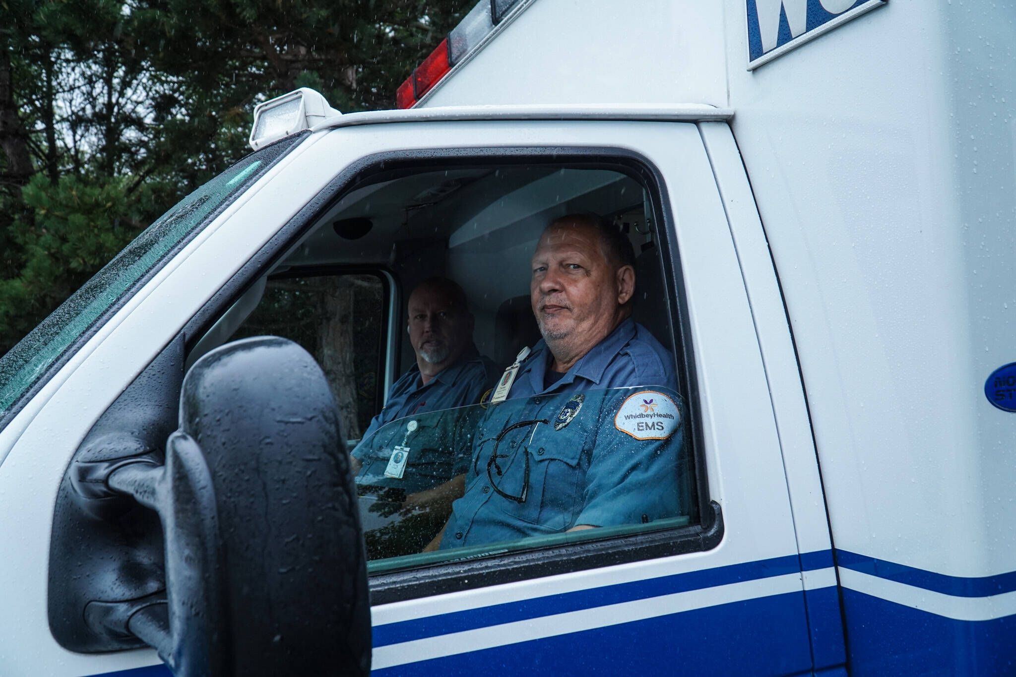 Tom Cross, WhidbeyHealth paramedic, captains an ambulance. (Photo by Sam Fletcher)