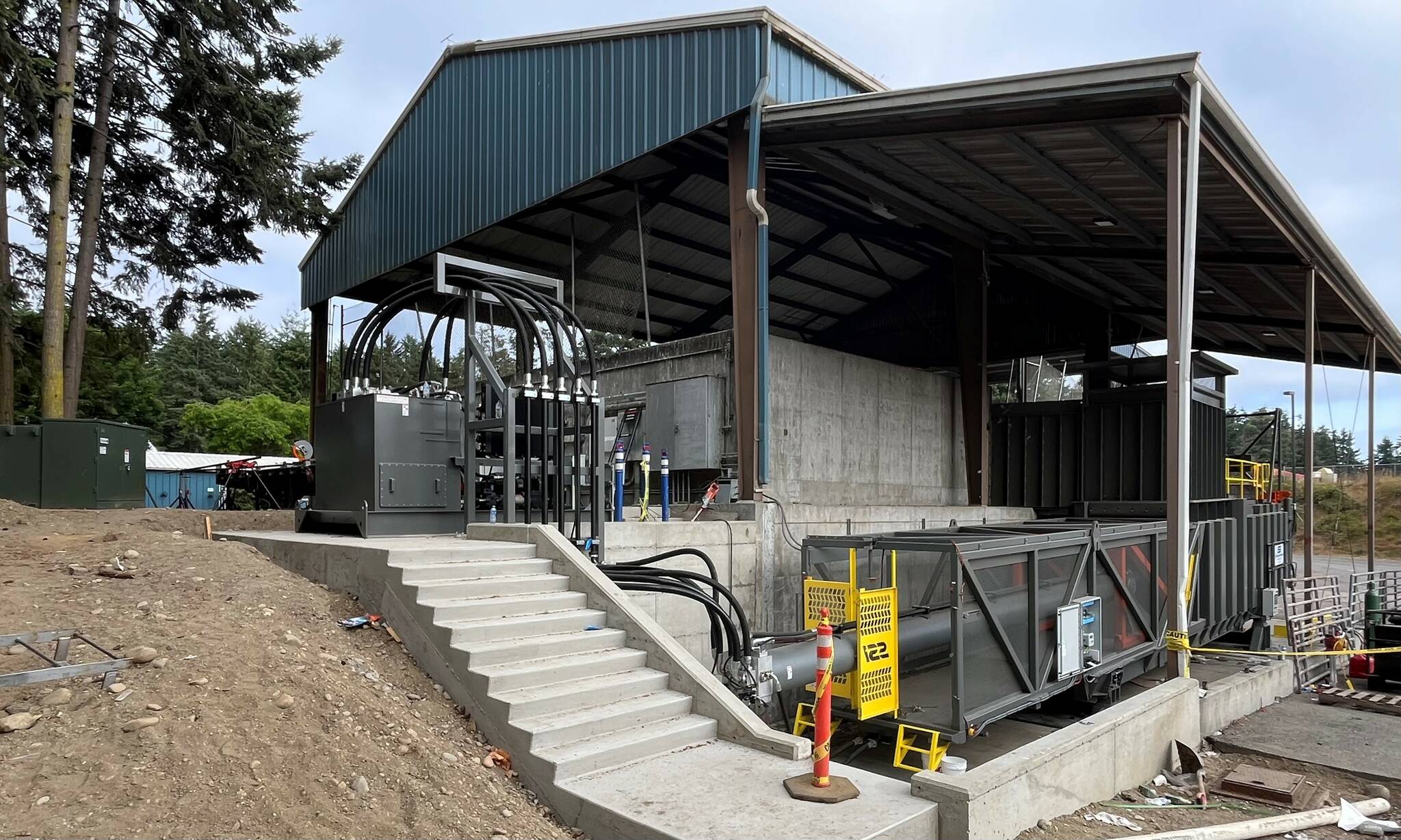 The trash compactor was recently installed at the Coupeville Transfer Center. (Photo provided)