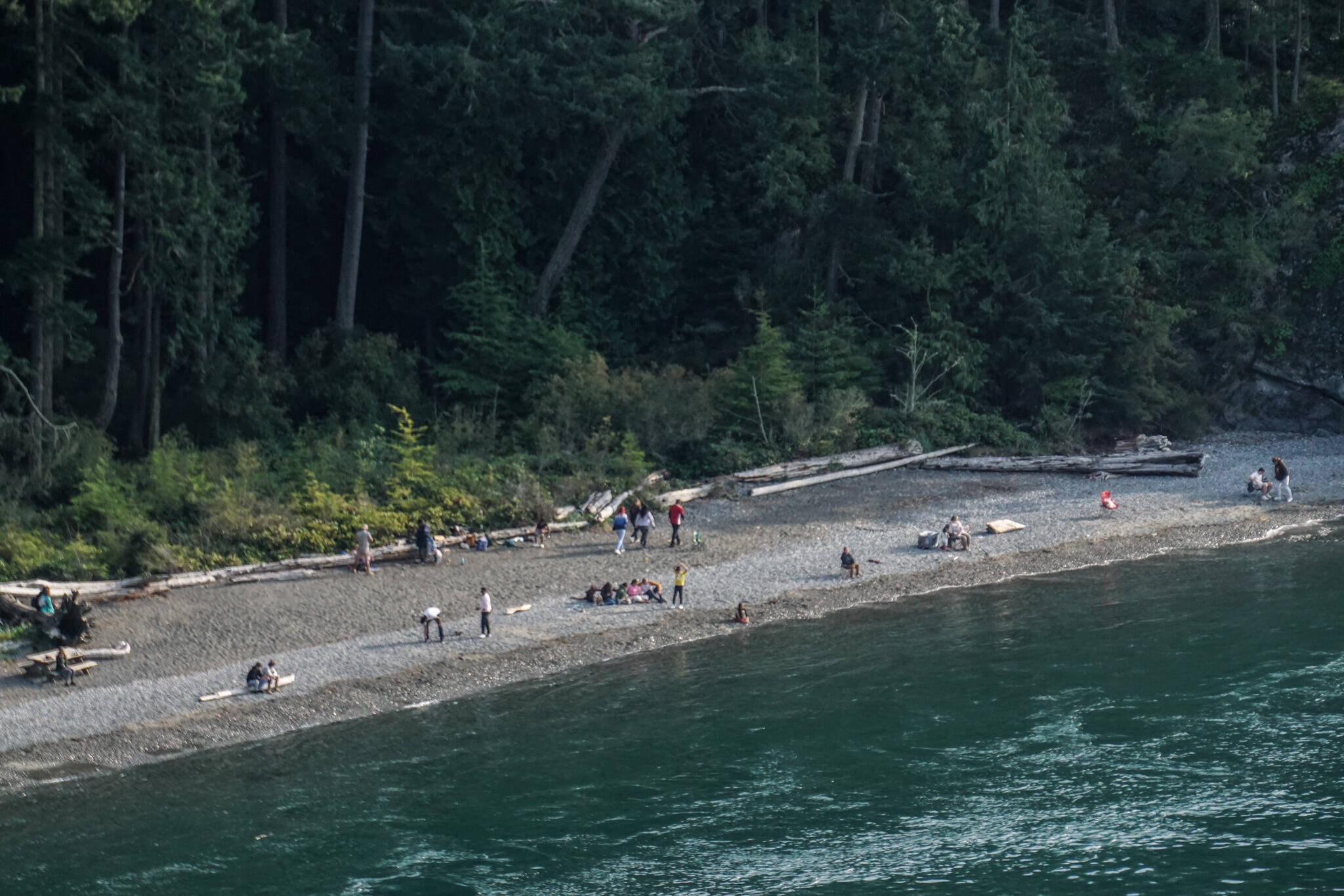 Visitors enjoy Deception Pass State Park on Labor Day. (Photo by Sam Fletcher)