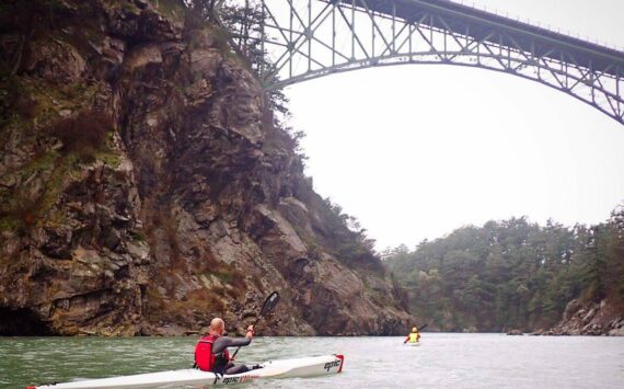 Rob Casey, a Kayak instructor, tours through Deception Pass. (Photo provided)