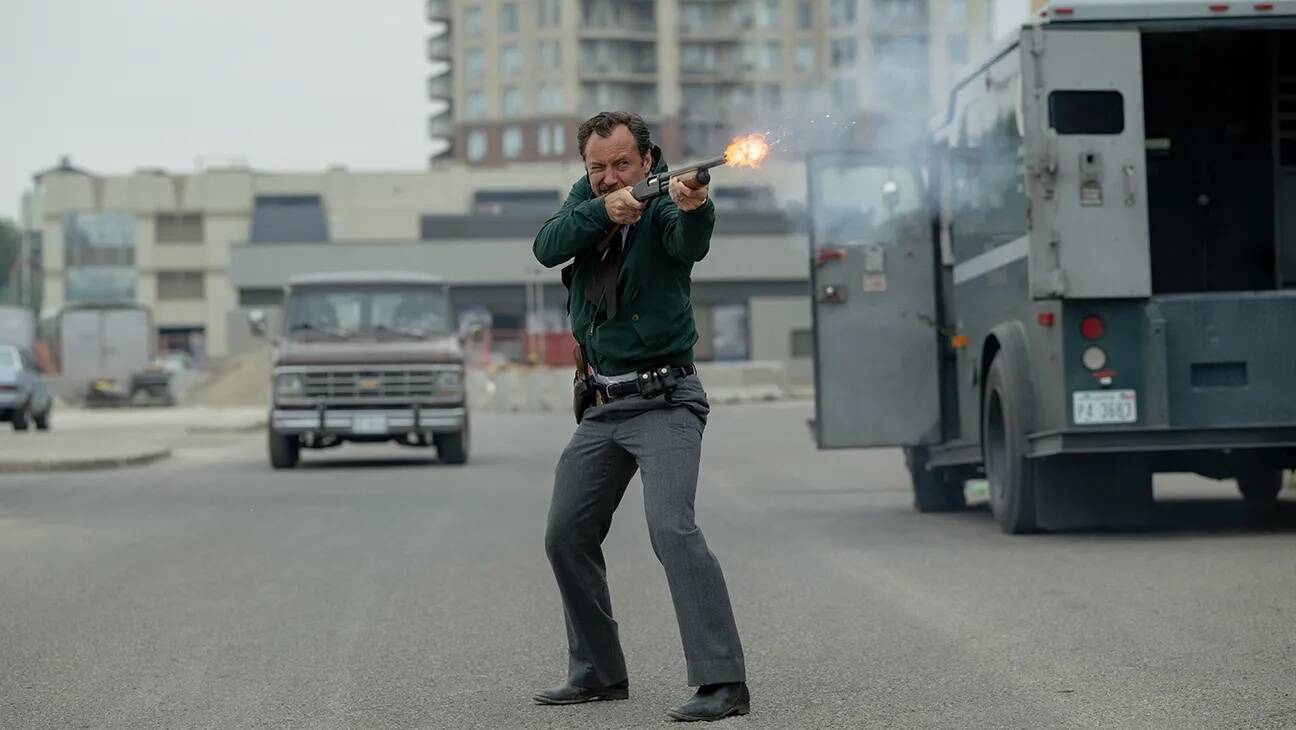 Jude Law plays an FBI agent in a movie about the hunt for Robert Mathews, who was killed by the FBI on Whidbey Island in 1984. Courtesy of Venice Film Festival