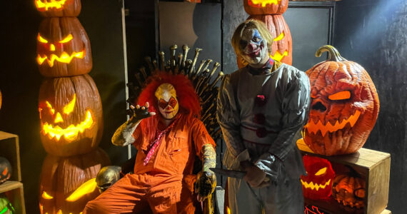 Cackles the Clown (left) and Sam Fletcher pose at Return of Frightville. (Photo provided)