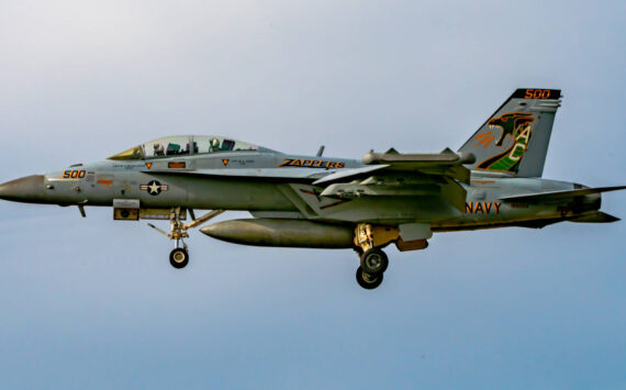 Joe A. Kunzler | Simple Flying
A Growler with VAQ-130 Zappers flies near OLF Coupeville.