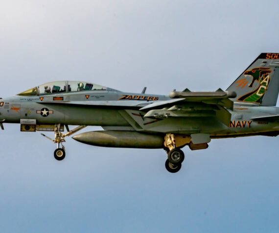 Joe A. Kunzler | Simple Flying
A Growler with VAQ-130 Zappers flies near OLF Coupeville.