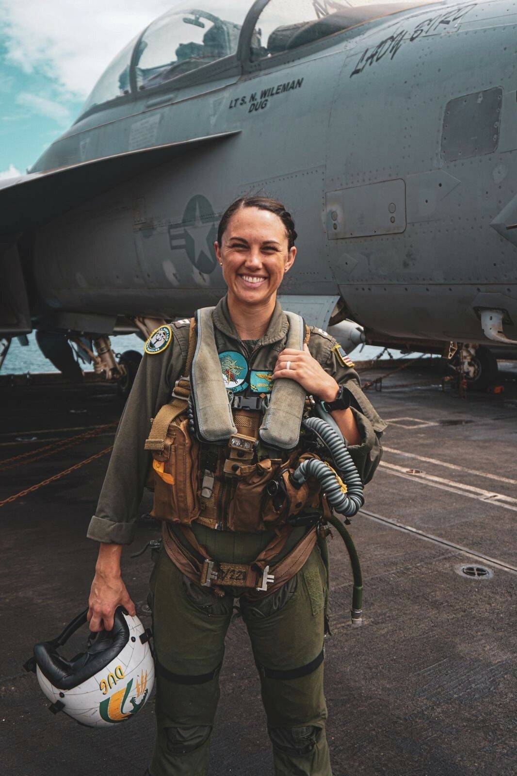 Naval Aviator Lt. Serena “Dug” Wileman, a 31-year-old combat-decorated aviator, was found among the Growler crash during a routine training on October 15. (Photo provided)