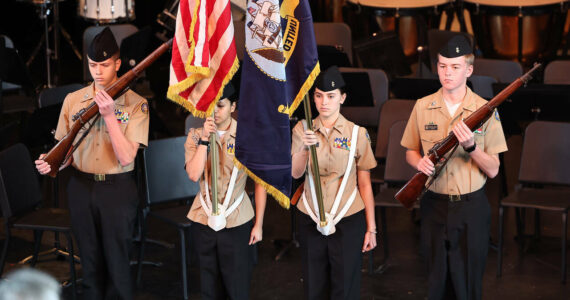 File photo
Members of the JROTC kick of Oak Harbor’s Veteran’s Day services.