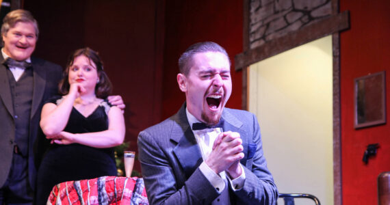 Photo by Luisa Loi
Simon Bright (Riley Stowell) learns he has become rich.