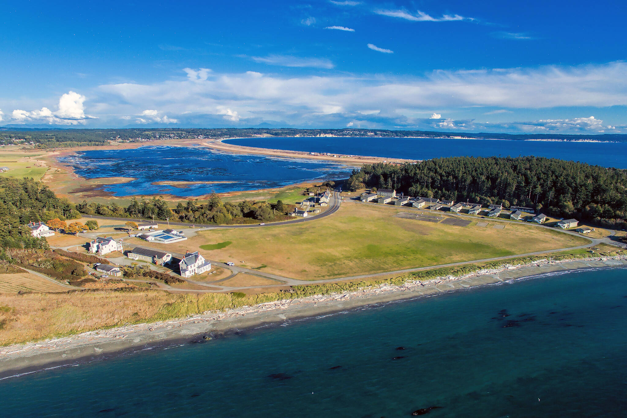 Aerial view of Camp Casey. For decades, Camp Casey has hosted a variety of athletic, church and school camps. (Photo provided by Seattle Pacific University)