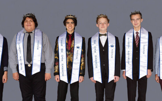 Photo by Laura Houck Photography
L-R: Teen 2nd Prince Tyler Pookphant, Teen 1st Prince Brian Goodman, 2024 Teen Mr. Oak Harbor Kepano Nero, 2024 Mr. Oak Harbor Logan Hendricks, 1st Prince Max Gammache, 2nd Prince Aiden Mosquera