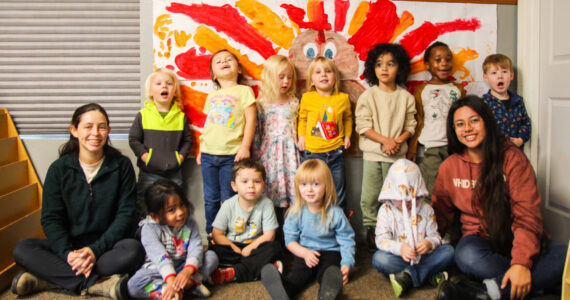 Photo by Luisa Loi
At left, Teacher Monica Sullivan, (standing) Spencer Carlson, Charlie Espy, Molly Shepherd, Breanna Carlson, Maximiliano Rodriguez, Kane Styles, Grayson O'Connell, (sitting) Ezekiel John Bato, Benjamin Espy, Nova Rinkevich-Dean, Theo Rankin and Teacher Sara Cruz.